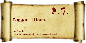 Magyar Tiborc névjegykártya